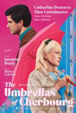 Poster for the film the Umbrellas of Cherbourg